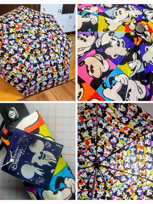 Foldable bag umbrella with Mickey pattern Disneyland Paris