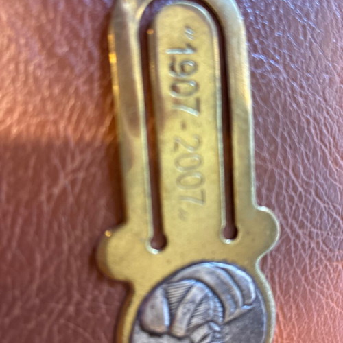 Vintage brass bookmarks set of 3 used with Ypsilantis design
