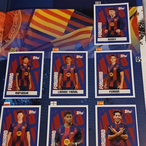FC Barcelona sticker album with 150 stickers