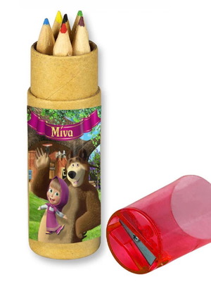 Masha and the Bear Colored Pencils 10pcs new with name