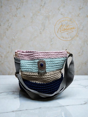 Handmade multicolor dune shoulder bag new