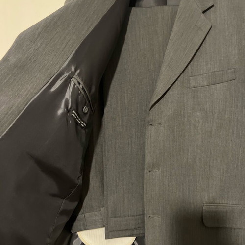 Berto Lucci Milano Formal Suit new, gray, jacket No58, trousers No50