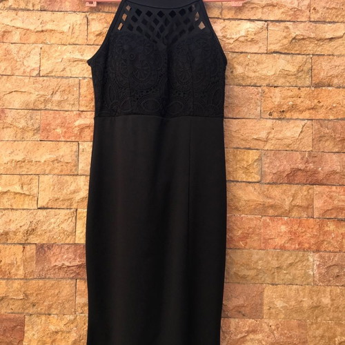 Long dress used, black, size S