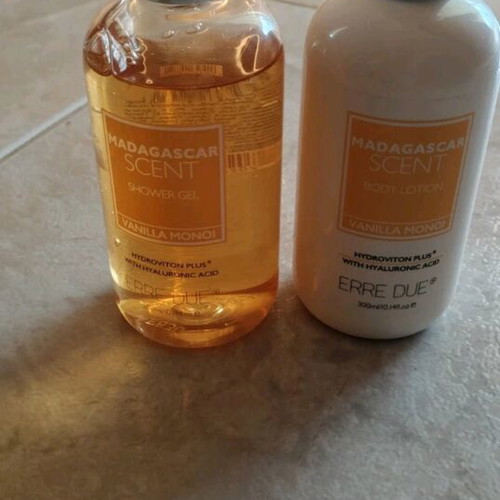 Erre Due body lotion and shower gel Madagascar vanilla new