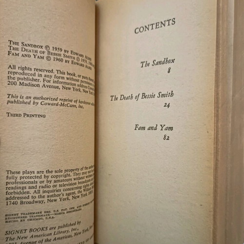 Leather-bound book used A Delicate Balance, The Sandbox & Tiny Alice - Edward Albee