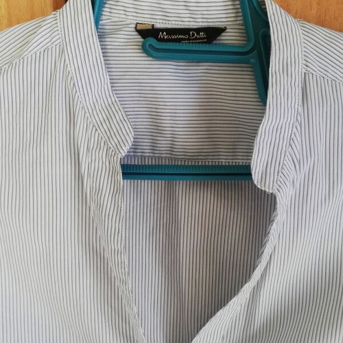 Massimo Dutti women's shirt like new, white and turquoise, size S