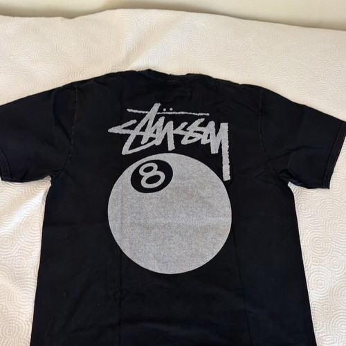 Stussy T-shirt 8ball like new, black and white, size L
