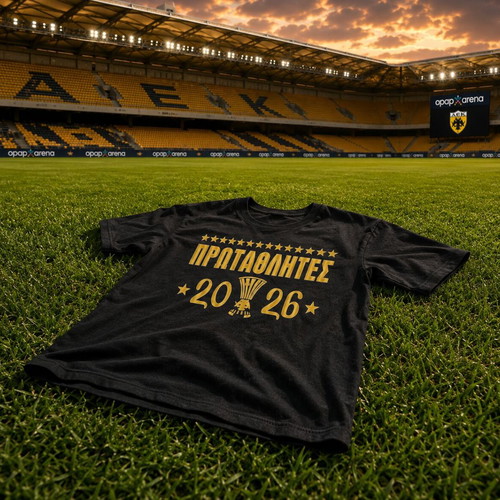 AEK Champions 2026 T-shirt new, 1+1 gift
