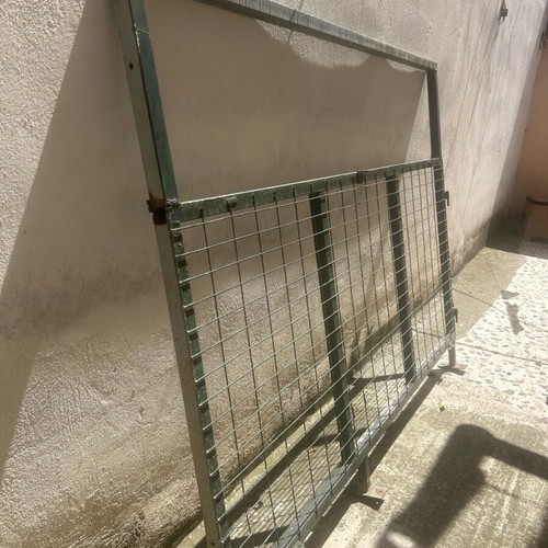 Iron door construction used with mesh and feet