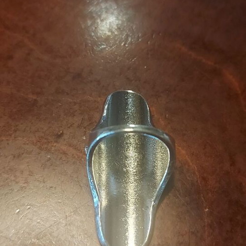Metal ring new length 4.50 centimeters silver