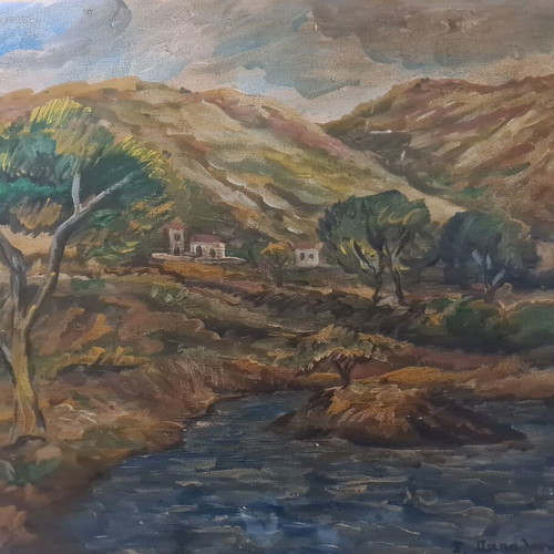 Spyros Papaloukas oil sketch on canvas new