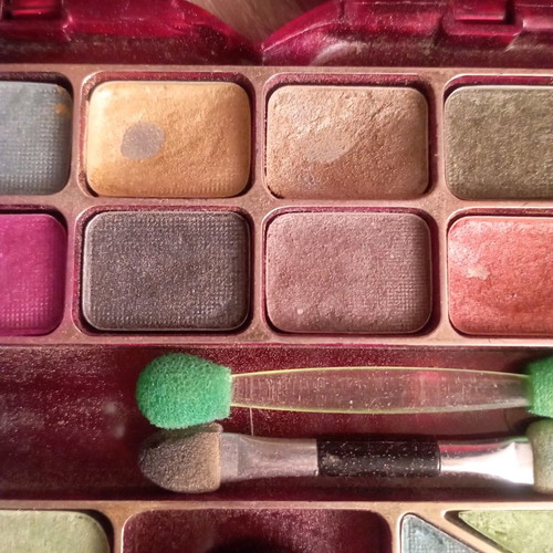 Casuelle eyeshadow and blush palette used