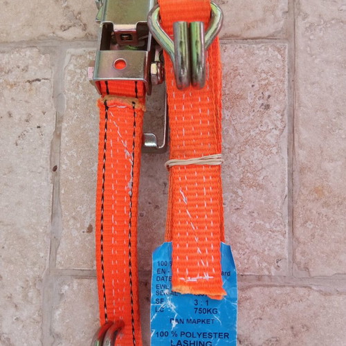 Polyester ratchet tie-down strap 25mm*3m like new 750kg