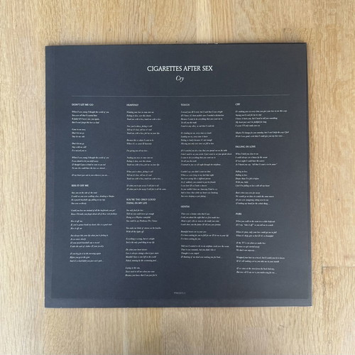 Cigarettes After Sex Cry Vinyl LP