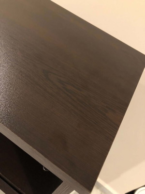 Storage cabinet like new, dark brown, with shelf and door