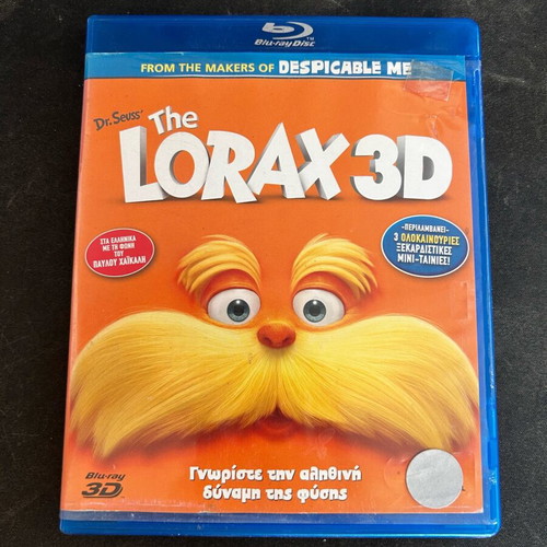 Lorax 3D Blu-ray used, dubbed, animated movie