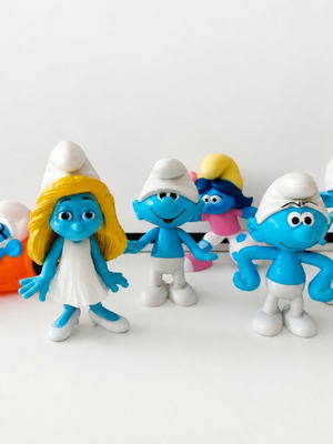 Smurfs figure lot of 6, like new, 7 cm