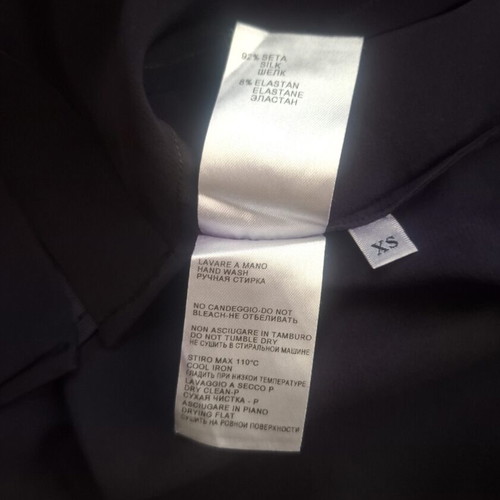 Falconeri silk blouse like new, navy blue, hidden buttons