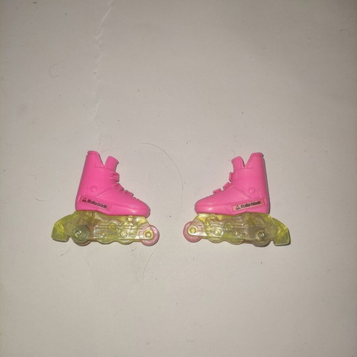 Barbie Flicker & Flash Rollerblades skates pink and yellow like new