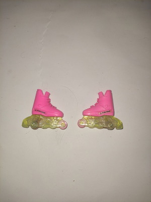 Barbie Flicker & Flash Rollerblades skates pink and yellow like new