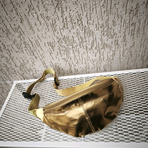 Waist bag metallic gold like new