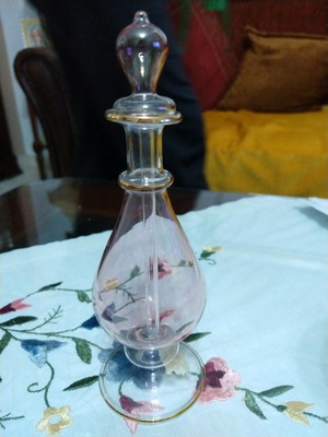 Decorative perfume bottle used, height 17 cm