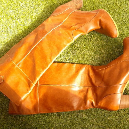 Stradivarius boots used, brown, size 39, comfortable heel