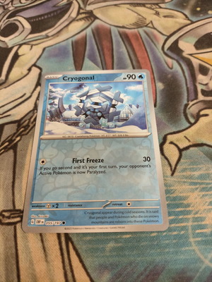 Cryogonal Reverse Holo Pokemon Card like new, Obsidian Flames