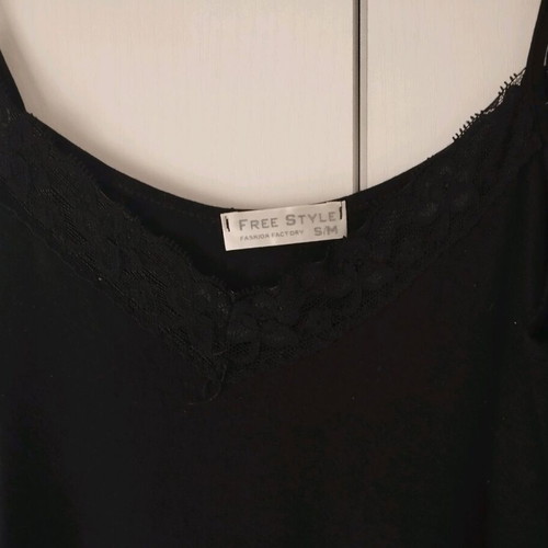 Freestyle camisole like new, black, lace bust detail