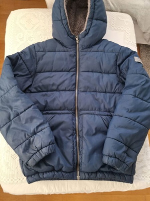 Benetton blue kids jacket with hood, size 8-11 years
