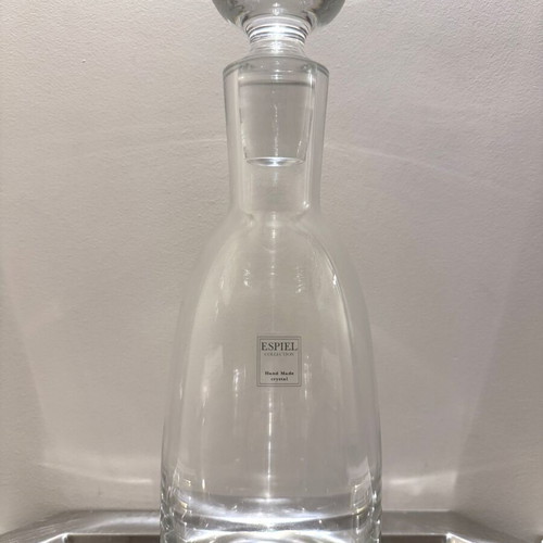 Espiel Bottle made of handmade crystal like new with lid