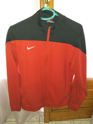 Nike jacket size medium like new, black and red