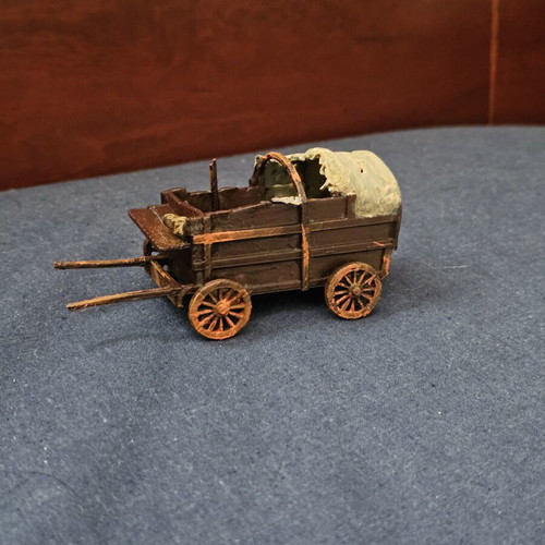 Abandoned wagon for DnD and tabletop, hand-painted and stylized