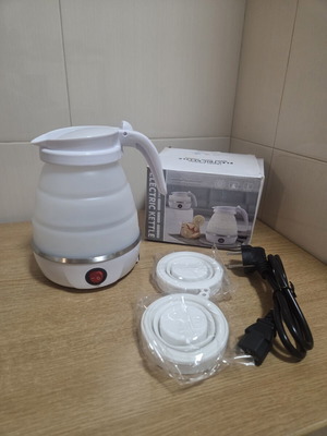 Foldable Electric Kettle for Travel 600ml 750W White