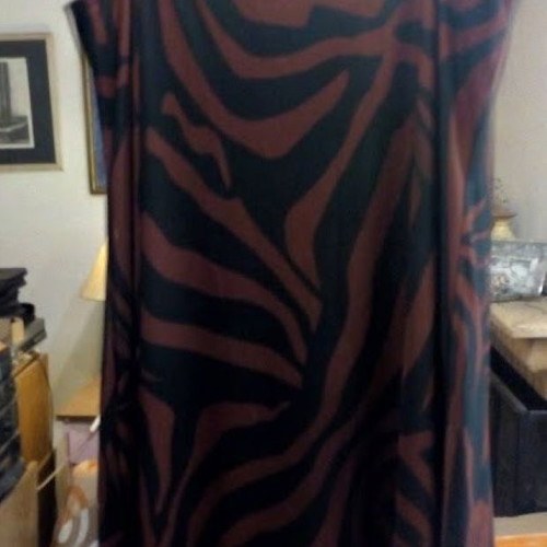 Zebra Print Slip Maxi Dress like new, medium to large size