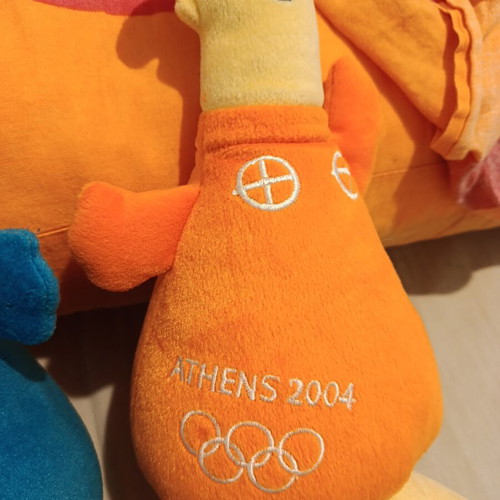 Phoebus & Athena plush mascots Athens 2004 Olympic Games, pair