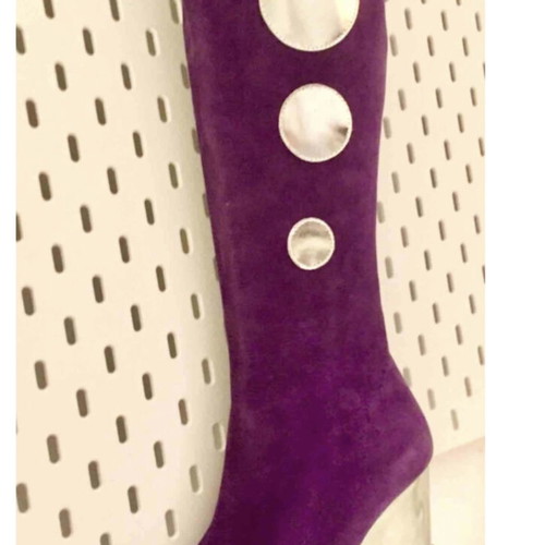 Arche Limited Edition purple suede boots size 36 new with mirror heel