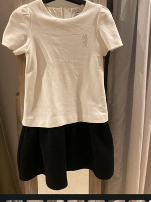 Marasil girls dress black and white, size 140 cm