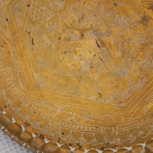 Handmade brass tray used from Egypt