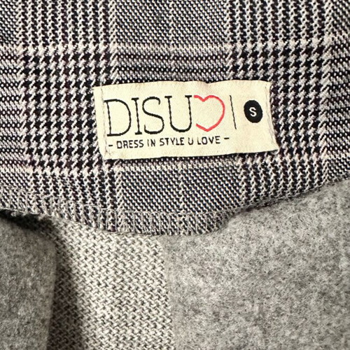 Grey Long Coat Zara Like New With Belt And Checked Lining