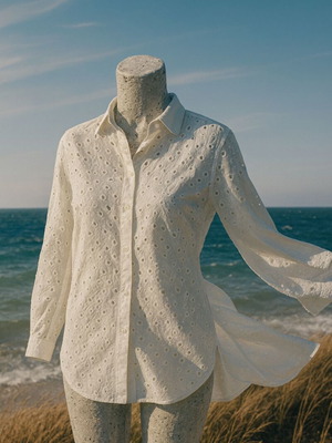 White Cotton Shirt XL new, breathable and stylish
