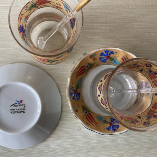 Turkish Kütahya Tea Set new