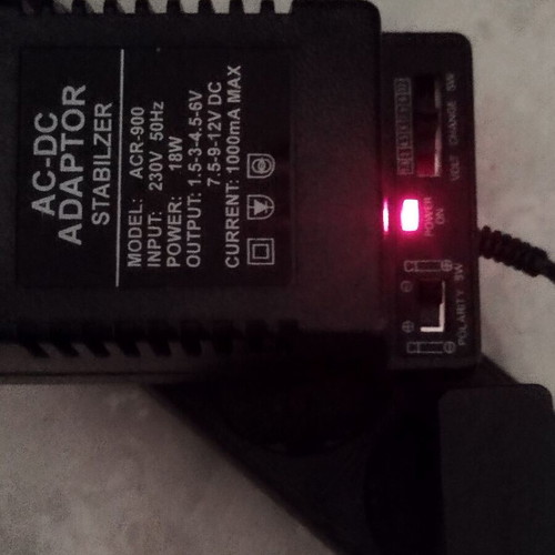 Ac Adapter 18Watt like new with adjustable voltage and polarity