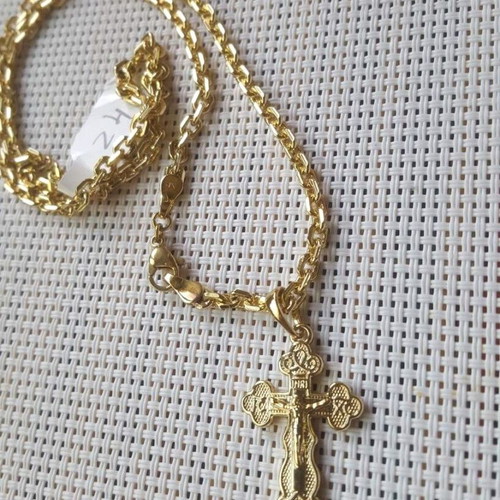 Gold-plated women's necklace 14K new
