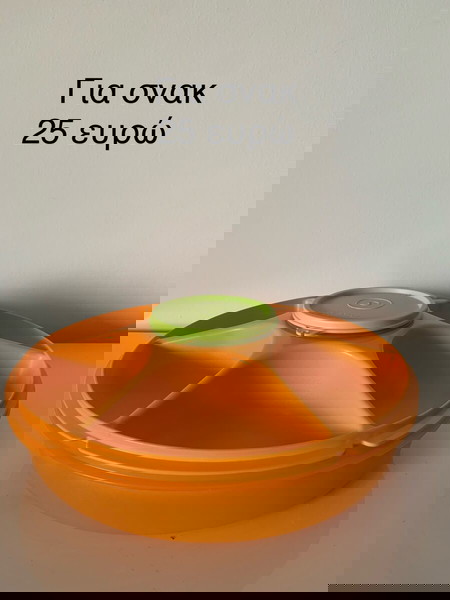 Πάρτι σνακ της Tupperware με 6 θήκες και στην μέση για κάποια δως
