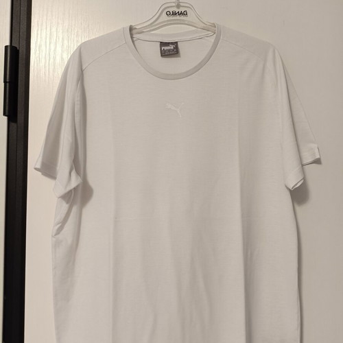 Puma men's white short sleeve t-shirt, large