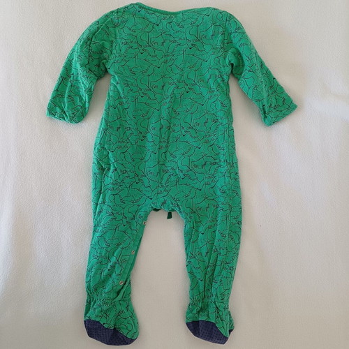 Mothercare sleeping bag 18-24 months green used with dinosaur patterns