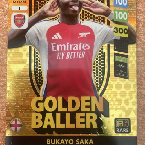 Panini Bukayo Saka Golden Baller collectible card new