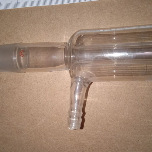 Glass distillation condenser used, effective length 30cm, NS24/29