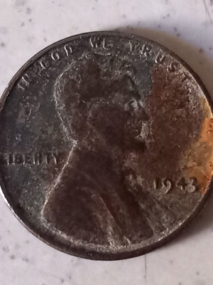 1943 Steel Penny coin used